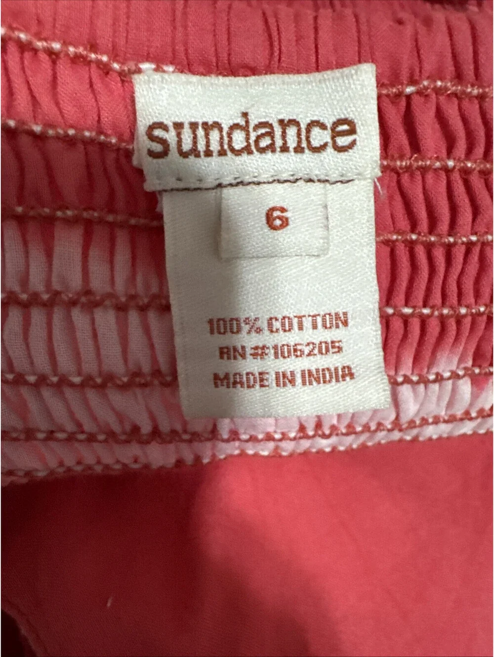 Sundance Island Rhythms Tie Dye Sleeveless V Neck Sundress Dress Size 6